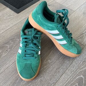 Green Suede Sneakers with Gum Sole